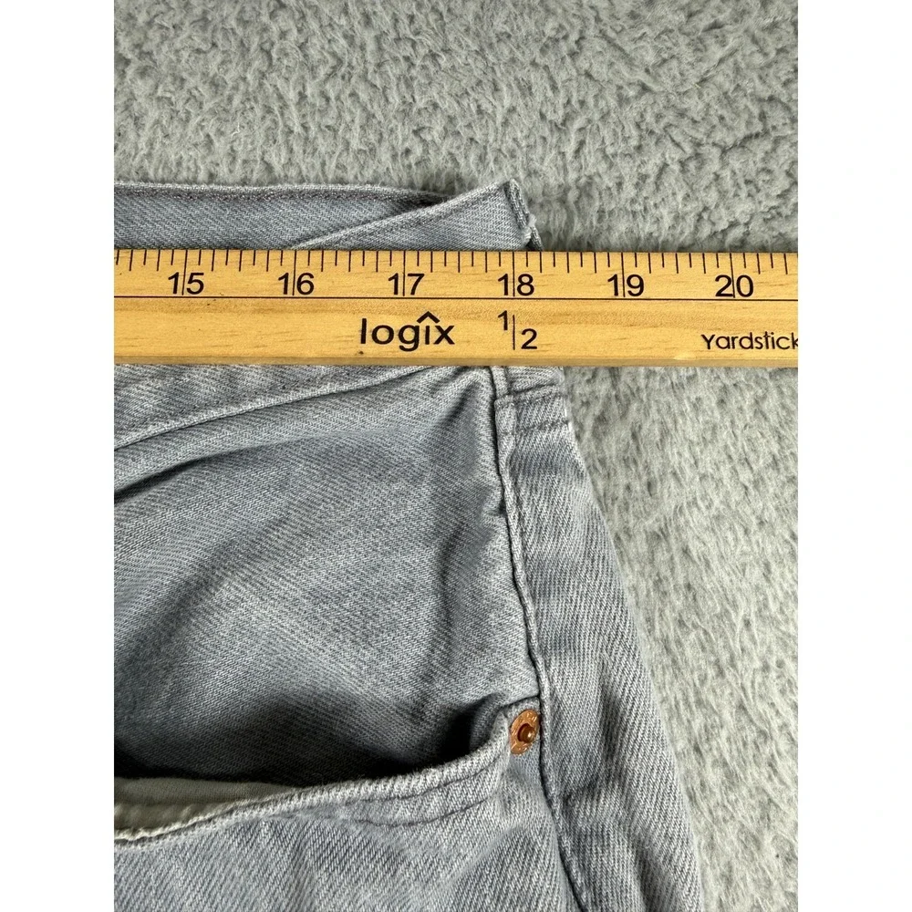 Levi's 501 Original Fit Jeans Men's 34x26 Gray Denim Button Fly Straight Leg